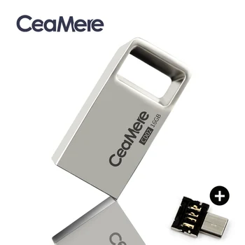 Ceamere CD02 USB Flash Drive 8GB/16GB/32GB/64GB Mini Pen Drive Metal Pendrive 2.0 Flash Drive Memory stick USB disk 64GB USB