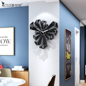 MEISD Starinski zidni sat suvremena moda zidni Sat crni sat kreativni dnevni boravak Home Decor Horloge Besplatna dostava