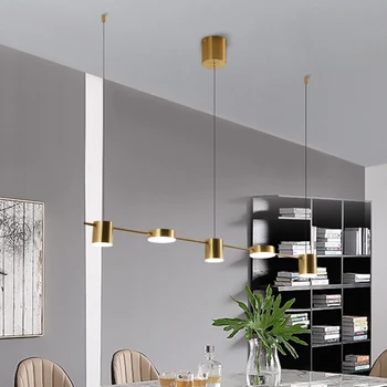Zlatne ili crne skandinavski jednostavne viseće svjetiljke za blagovanje led rasvjeta viseće svjetiljke za bar spavaća soba Glavni dugo stropne lampe