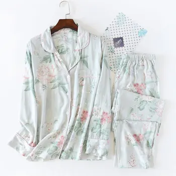 2020 svježe cvijeće područje ljetne pidžama setovi ženska пижама ugodan svakodnevni dugi rukav kvaliteta pidžama Ženska kućna odjeća topla rasprodaja