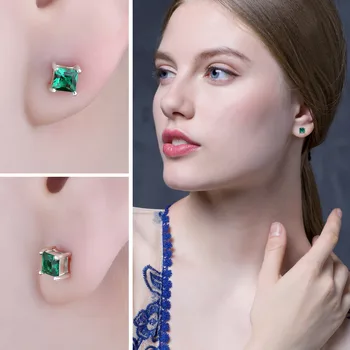 JewelryPalace Stvorio Nano Smaragd Naušnice 925 Sterling Srebra Naušnice Za Žene Dragulji Korejski Naušnice Modni Nakit