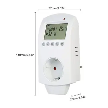 EU nožica bežični regulator temperature bežični podno grijanje-programabilni termostat LCD zaslon utičnica komorni bojler