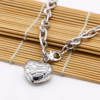Novi proizvod žena srebra 925 ogrlica classic srce privjesak ogrlica talijanski Silver ključne kosti lanca djevojka likovnih nakit