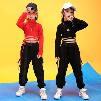 Running Casual Pants Black for Girl Kids Hip Hop Odjeca Jazz Dance Costume dance odijevanje