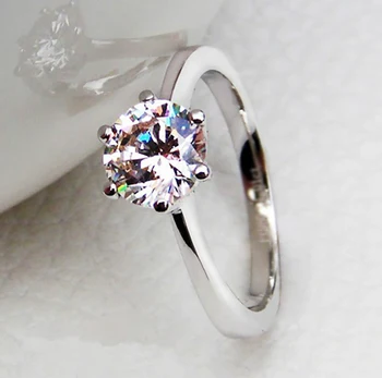 YANHUI Pure 925 sterling srebro nakit za vjenčanje vjenčano prstenje za žene visoke kvalitete luksuz 6x6mm Laboratorij dijamantni prsten veličina 4-10