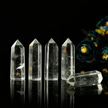 1pc prirodna legura kvarca шестиугольная stup prozirni kristal točka mineralni uzorak liječenje coli home dekor DIY poklon