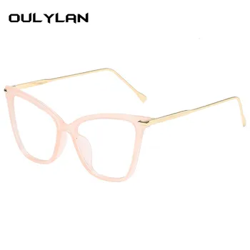 Oulylan prozirne naočale Mačka oko rimless za naočale, za žene i muškarce prozirne naočale, optički računala naočale
