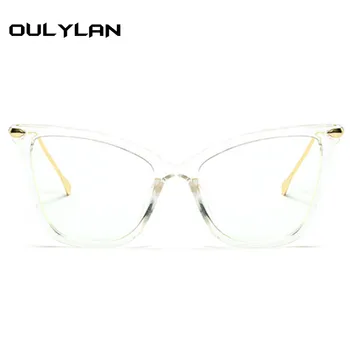 Oulylan prozirne naočale Mačka oko rimless za naočale, za žene i muškarce prozirne naočale, optički računala naočale