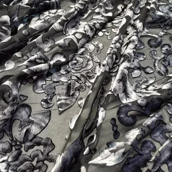 Baršunasto večernja haljina tkanina Флокированная DIY Burn Out Cheongsam blagi cvjetni materijal za vjenčanicu ukras