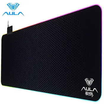 A F-X5 Gaming Mouse Pad RGB Mouse Pad Gamer Computer Anti-slip Natural Rubber Extra Large Mousepad LED Mice Mat For CS LOL