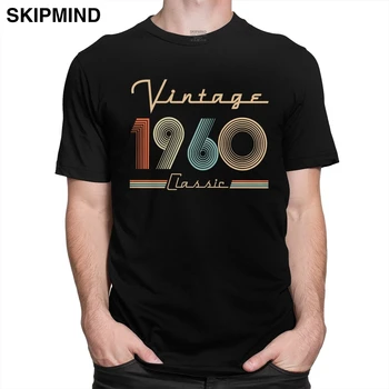 Vintage 1960 klasični retro t-shirt muški čistog pamuka grafički t-shirt je okrugli izrez kratkih rukava 60-og rođendanski poklon t-majice odjeća