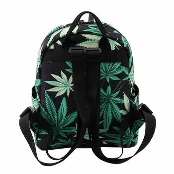 Deanfun mini ruksak 3D tiskanih zelena konoplja moda Vodootporan ruksak žene shopping bag za djevojaka MNSB-7