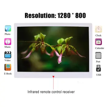 Moderan 17-inčni led ekran dodirna tipka višejezično HD 1440 * 900 64G Digitalni okvir za slike e-galerija fotografija