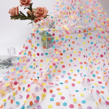 Šarene točkasto ispis mrežaste tkanine za dječje odjeće haljina Baby Shower tutu haljini tkanina svadbena dekoracija 160x100CM