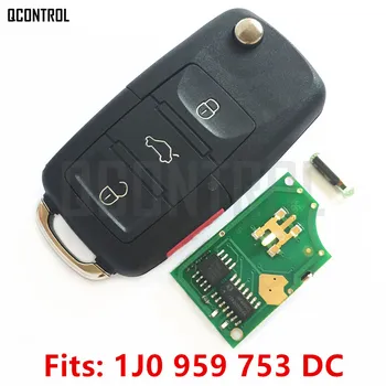 QCONTROL 315MHz Car Remote Key DIY za VW/VOLKSWAGEN Beetle/CC/EOS/GTI/Golf/Passat/Jetta/Rabbit 1J0959753DC / 1J0 959 753 DC