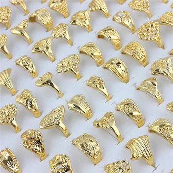 QianBei Veleprodaja 20 kom. mix vjenčano prstenje zlatne boje zaručnički prsten cvijet nakit za žene prsten