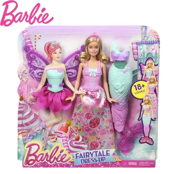 Originalna lutka Barbie igračka Barbie Fairytale Sirena Dress Up Birthday Igračke poklon set DHC39 Present Girl Toys Poklon Boneca For Girl