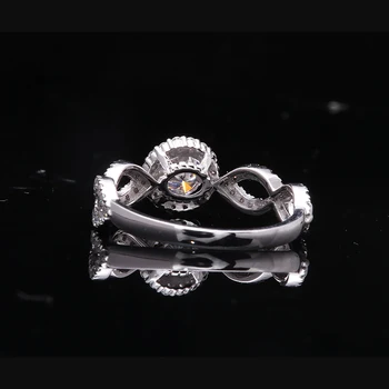1,0 karat 6,5 mm cijele Брилиант муассанит prsten klasični stil муассанит dijamant angažman Igre prsten trenutno bijelo zlato 18k
