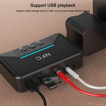 5.0 Bluetooth аудиоприемник s NFC bežičnu Bluetooth аудиоадаптер Aux HiFi music odašiljač za auto tv podrška za USB zvučnika
