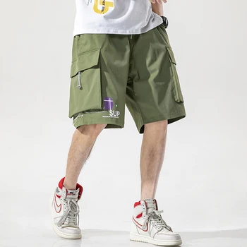 Muški 2020 ljeto novi klasični Mutil-džepovi berba teretni kratke hlače, muška moda ulica odjeća predložak hip-hop Harajuku kratke hlače muškarci 4XL