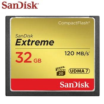 SanDisk Memory Card Extreme Compact Flash Kartica 16GB 32GB 64GB 128GB CF Kartica VPG-20 120MB/s Za bogate 4K i Full HD video