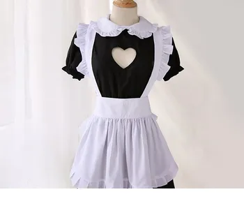 Poprsje vanjski kostim Seksi sobarica cosplay Kitty odijelo pregača čipke napast mini haljina za žene anime Lolita ucenice odijelo