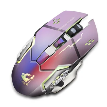 Bežični miš sa USB-prijemnik punjiva led tiha gaming miš je ergonomski dizajn pogodan za pc gamere