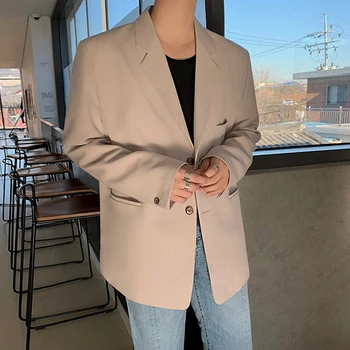 Puna rever muško odijelo korejski slobodan однобортный toplu jaknu s dugim rukavima za muškarce