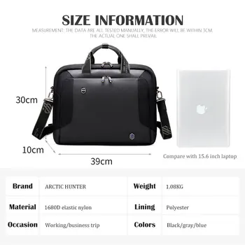 Muški portfelj 15,6-inčni računalo torba za muškarce ured poslovno putovanje laptop kurirske torbe, muške torbe velikog kapaciteta džep