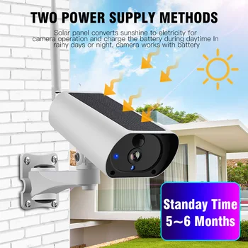 WIFI Solar Powered 1080P IP Surveillance Camera 2.0 MP Waterproof CCTV Infrared Camera interfon interna vanjsko skladište sigurnost