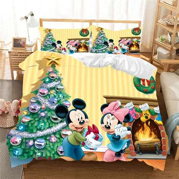Crtani 3D Mickey Minnie Božić komplet posteljinu deka dječji krevet kit kraljica king size poklon
