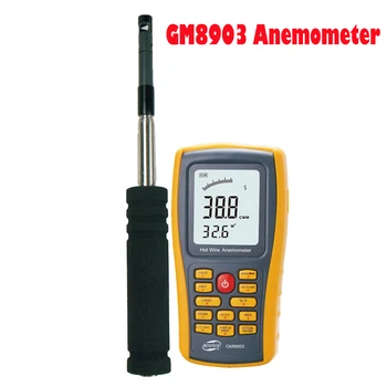 GM8903 anemometar za mjerenje brzine vjetra USB sučelje LCD zaslon brzina zraka:0~30 m/s Digitalni brzina vjetra temperatura anemometar