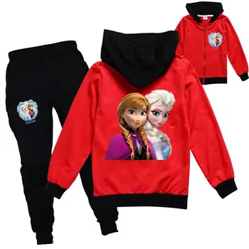 Disney Djeca Djevojke Kaput + Hlače Odijelo Crtani Smrznuto Dječje Odjeće Veste Svakodnevni Princess Moda Clothign Skup