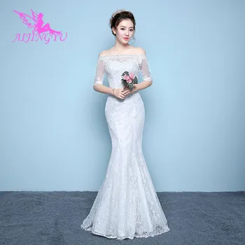 AIJINGYU 2021 prekrasan novi vrući prodaju jeftine loptu haljina čipke pre formalne haljine djeveruša vjenčanica WK155