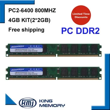 KEMBONA stock PC DESKTOP DDR2 800Mhz 4GB (kit 2,2 X 2GB dual-link) PC2-6400 radi za sve Intel i za A-M-D MB