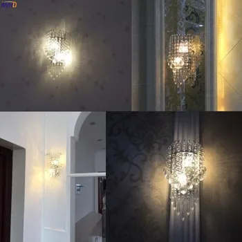 IWHD moderan, jednostavan Kristalnu zidna svjetiljka uz ogledalom spavaće sobe лестничный lampa bra priključak rasvjeta LED Aplique Lampara Pared Wandlamp
