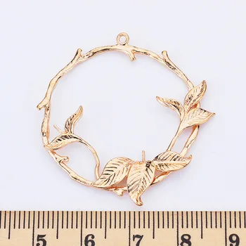 24 na pozlaćen branch ovjes list Veliki ovjes moda DIY naušnice i ogrlica pribor za izradu nakita