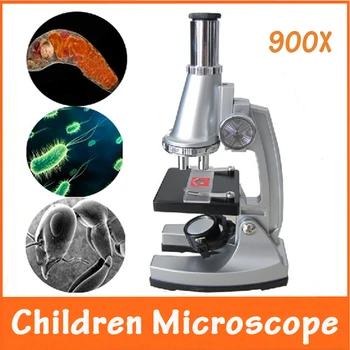 100x 400x 900x rođendanski poklon igračke obrazovne lit igračke za studente djeca biološki mikroskop s 12 kom. pripremio uzorak