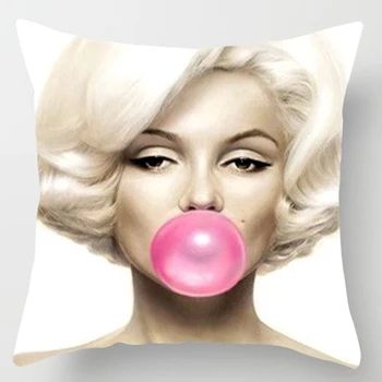 Pink celebrity blow bubbles jastučnicu s dva bočna uzorcima jastučnice poklopac kvadratni jastučnice veličina 45*45cm