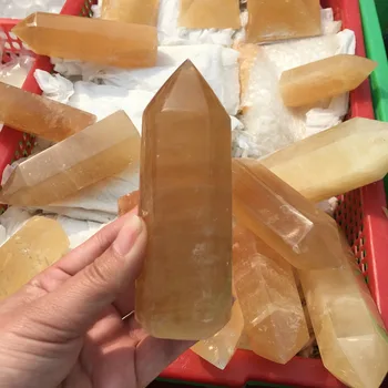 Narančasti kalcit coli točka islandska kristalna toranj kristalno točke žuti kalcit Kristal citrin je Kamen