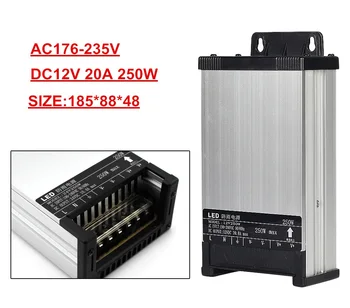 12V LED vanjski vodootporan napajanje: DC 12 V 60 W 100 W 200 W 250 W 400 W led driver transformatori rasvjetu AC176-235V