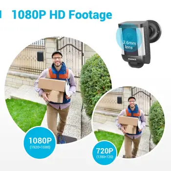 ANNKE 1X Full HD 1080P 4-in-1 kamera s toplim svjetlom атмосферостойкое noćni vid PIR otkrivanje reflektor alarm, video nadzor Security Kit