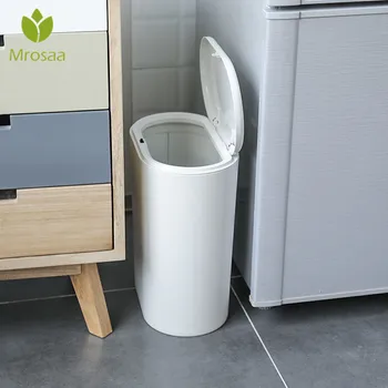 Mrosaa plastični uski tip kuhinja smeće wc press tip kantu za smeće kupaonica kantu za smeće kanta za smeće