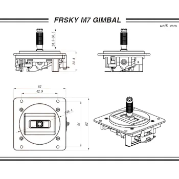 FrSky M7 Hall Sensor Gimbal za FrSky Taranis Q X7 odašiljač daljinski upravljač радиоуправляемая sustav FPV Racing Drone