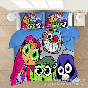 Teen Titans Go setovi posteljinu crtani deka deka deka jastučnicu 2-3 kom setovi SAD/Europa/hrvatska veličina odrasle djece