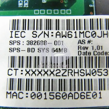 382688-001 za matičnu ploču za laptop HP Compaq NC8230 NX8230 915PM DDR2 ATI X600 6050A0052301-MB-A03