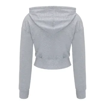 KANCOOLD veste Ženski kratkih vezica majica jednobojnu skakač s pulover dugih rukava majica ženska majica Aug22