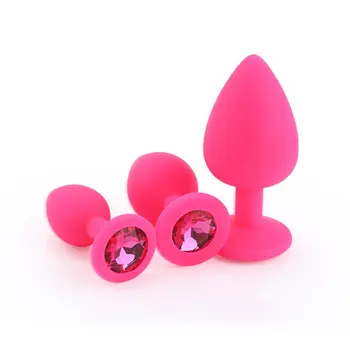 3 kom./compl. RunYu Smooth Touch Analnog Butt Plug With Crystal Jewelry Silikon anus bez vibrator adult sex igračke za parove žena muškarci