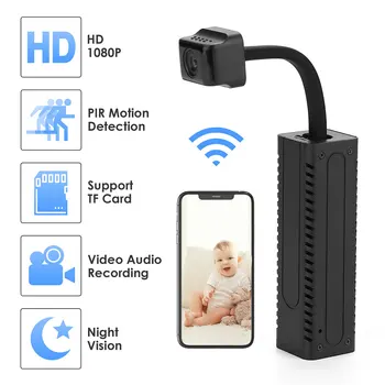 Mini baby monitor s Stractable objektiv AI Human Loop Detection Recording Mini Camera podržava TF kartice do 128G 1080P Mini Camera