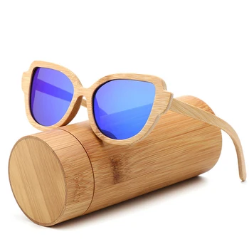 BerWer polarizirane sunčane naočale muški drveni okvir za naočale polarizirane leće UV400 bambus sunčane naočale